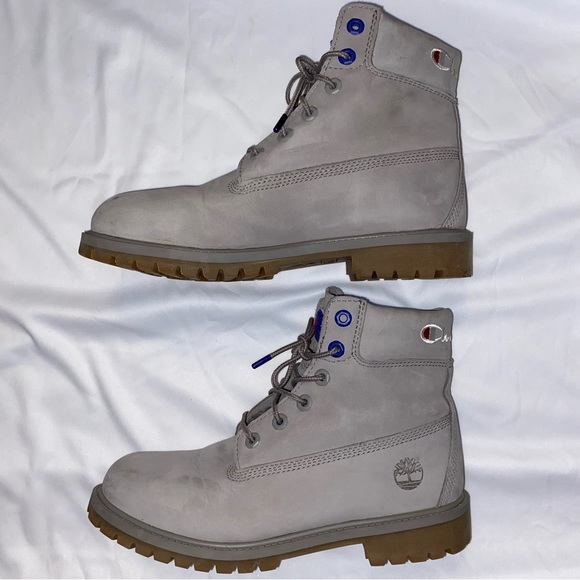 Limited Edition Timberland X Champion Grey Boots - Picture 4 of 9